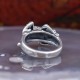 Bague d'exception grenouille en argent