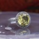 Bague d'exception en argent et pierre quartz lemon