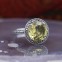 Bague d'exception en argent et pierre quartz lemon