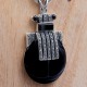 Collier d'exception en argent et pierre onyx