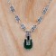 Collier d'exception en argent et pierre agate verte