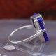 Bague d'exception en argent et pierre lapis lazuli