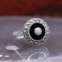 Bague d'exception en argent, pierre Onyx, Opale et marcassites