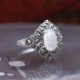 Bague d'exception en argent et nacre