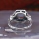 Bague d'exception en argent et pierre topaze claire