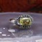 Bague d'exception en argent,  pierre Quartz Lemon et marcassites