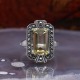 Bague d'exception en argent et pierre quartz lemon