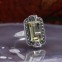 Bague d'exception en argent, marcassites et pierre Quartz Lemon