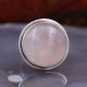 Bague en argent et pierre quartz rose