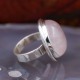 Bague en argent et pierre quartz rose