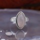 Bague en argent et pierre quartz rose