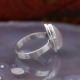 Bague en argent et pierre quartz rose