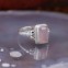 Bague en argent et pierre quartz rose