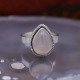 Bague en argent et pierre quartz rose