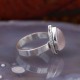 Bague en argent et pierre quartz rose