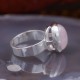 Bague en argent et pierre quartz rose