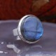 Bague en argent et pierre labradorite