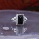 Bague en argent et pierre onyx