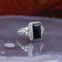 Bague en argent et pierre onyx