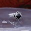 Bague en argent et pierre onyx
