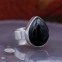 Bague en argent et pierre onyx