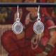 Boucles d'oreilles en argent et pierre préhnite