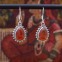 Boucles d'oreilles en argent et pierre cornaline