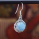 Boucles d'oreilles en argent et pierre larimar