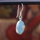 Boucles d'oreilles en argent et pierre calcédoine