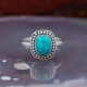 Bague en argent et pierre howlite turquoise