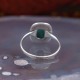 Bague en argent et pierre malachite