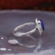 Bague en argent et pierre lapis lazuli