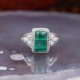 Bague en argent et pierre Malachite