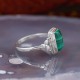 Bague en argent et pierre Malachite