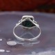 Bague en argent et pierre Malachite