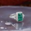 Bague en argent et pierre Malachite