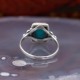 Bague en argent et pierre howlite turquoise