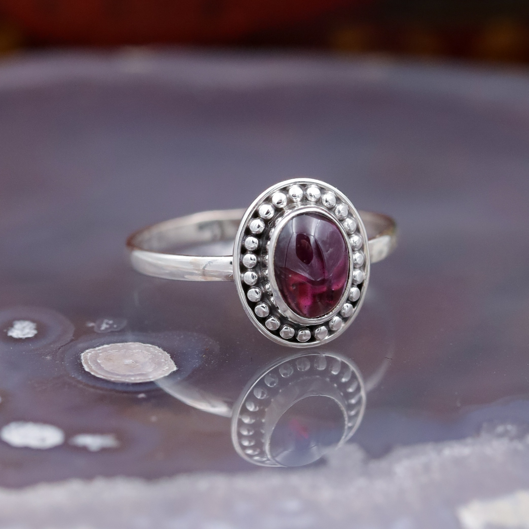 Bague pierre grenat deals