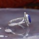 Bague en argent et pierre lapis lazuli