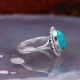 Bague en argent et pierre howlite turquoise