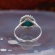 Bague en argent et pierre howlite turquoise