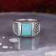 Bague en argent et pierre turquoise