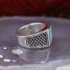 Bague en argent et pierre turquoise