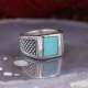 Bague en argent et pierre turquoise