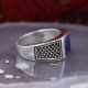 Bague en argent et pierre lapis lazuli