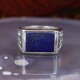 Bague en argent et pierre lapis lazuli