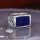 Bague en argent et pierre lapis lazuli