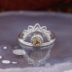 Bague en argent et pierre citrine