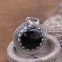 Pendentif en argent et pierre onyx