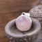 Pendentif en argent et pierre quartz rose